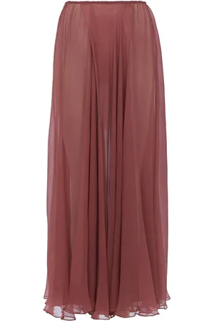 Chloé Sheer Organic Silk Mousseline Maxi Skirt - - FR 38 - Moda Operandi