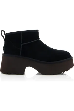 UGG New Heights Sheepskin Platform Classic Ultra Mini Boots - - US 7 - Moda Operandi