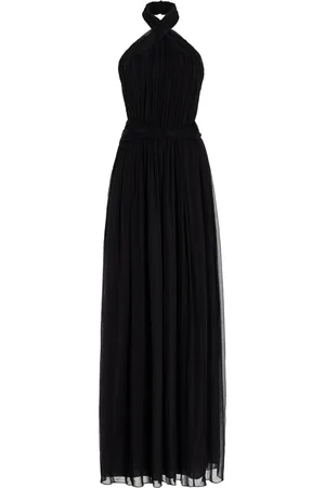 ADAM LIPPES Rabban Plissé Silk Chiffon Halter Gown - - US 2 - Moda Operandi
