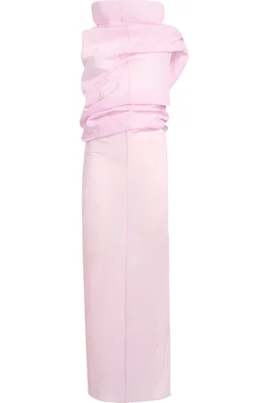 Khaite Jeanty Draped Gauze Maxi Dress - - US 4 - Moda Operandi