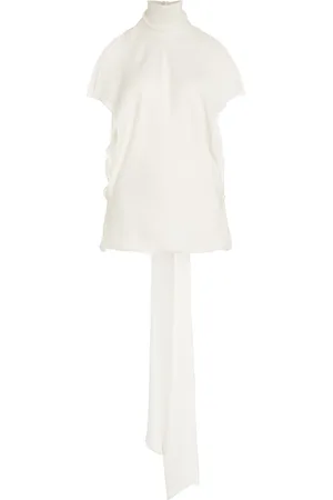 BRANDON MAXWELL The Ilana Layered Silk Top - - US 6 - Moda Operandi