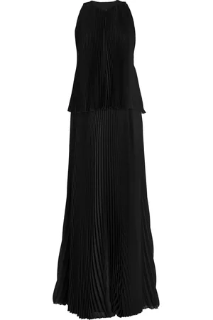 BRANDON MAXWELL The Hallett Pleated Georgette Maxi Dress - - US 0 - Moda Operandi