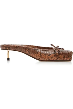 Jacquemus Les Mules Snake-Effect Leather Ballet Pumps - - FR 38 - Moda Operandi