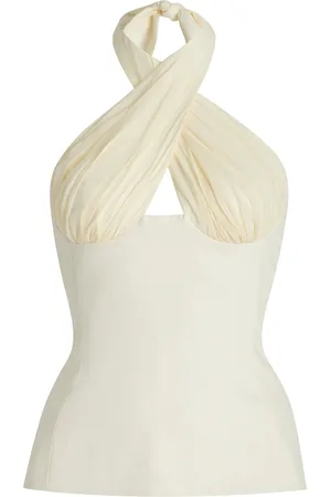 Tae Park Exclusive Sculpted Silk Halter Top - - XS - Moda Operandi