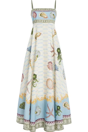 ALÉMAIS Bath House Linen Midi Dress - - AU 4 - Moda Operandi