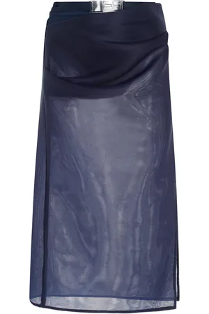 BRANDON MAXWELL The Isobel Belted Sheer Midi Skirt - - US 2 - Moda Operandi
