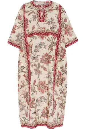 SEA Cassandra Floral Cotton Midi Caftan Dress - - XXS/XS - Moda Operandi