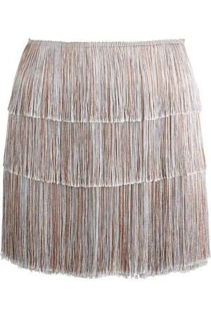 Francesca Miranda Moonlight Fringed Silk Mini Skirt - - US 2 - Moda Operandi