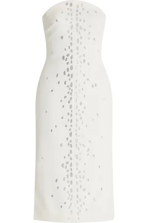 DAVID KOMA Speckled Crystal-Cady Midi Dress - - UK 6 - Moda Operandi