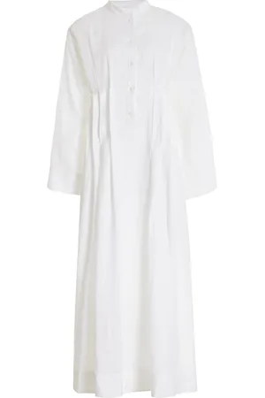 Bondi Born Nikko Pleated Organic Linen Maxi Dress - - XS - Moda Operandi