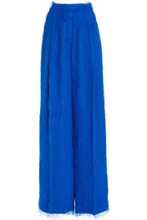 Oscar de la Renta Fringed Fil Coupe Wide-Leg Pants - - US 0 - Moda Operandi
