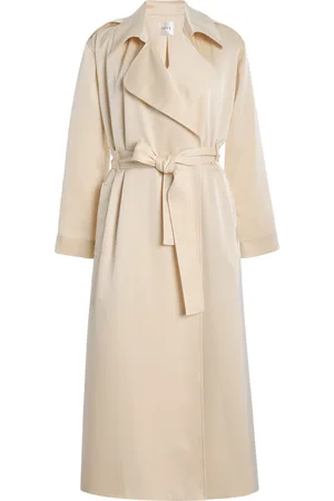Leset Barb Satin Trench Coat - - M - Moda Operandi