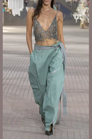 The Attico Zip-Detailed Gabardine Tapered Pants - - IT 38 - Moda Operandi
