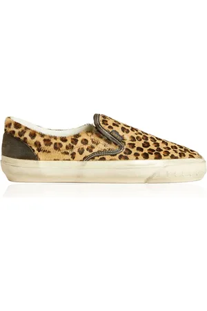 Golden Goose Calfhair and Leather Slip-On Sneakers - - IT 37 - Moda Operandi