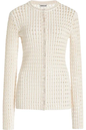 Simkhai Gracen Gingham-Knit Cardigan - - S - Moda Operandi