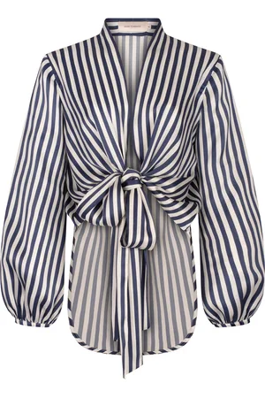 Silvia Tcherassi Honey Striped Silk-Blend Top - - XS - Moda Operandi