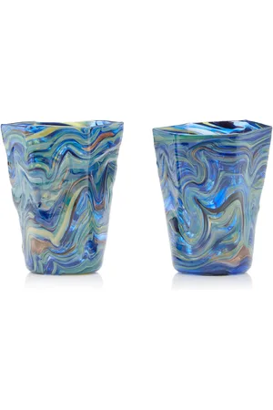 Moda Domus Set-Of-Two Calcedonio Water Glasses - - Moda Operandi