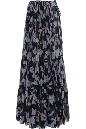 Chloé Tiered Organic Silk Georgette Maxi Skirt - - FR 40 - Moda Operandi