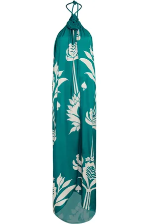Andres Otalora Relatos Embellished Satin Halter Maxi Dress - - M - Moda Operandi
