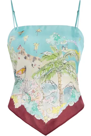 ALÉMAIS Daria Silk Scarf Top - - AU 6 - Moda Operandi