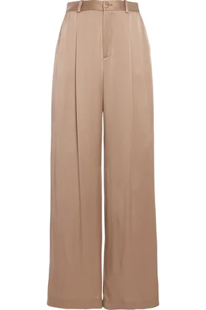 LAPOINTE Pleated Satin Relaxed Pants - - US 2 - Moda Operandi