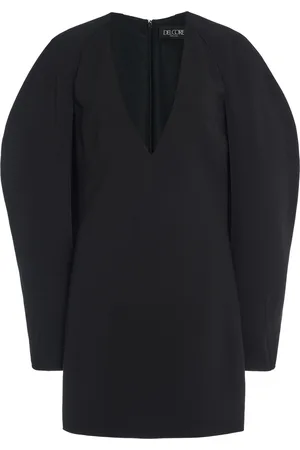DEL CORE Slit-Detailed Crepe Mini Dress - - IT 38 - Moda Operandi
