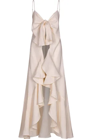 JOHANNA ORTIZ Zambra Long Ruffled Organic Linen Top - - US 0 - Moda Operandi