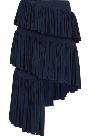 Alaïa Spiral Tiered Cotton Midi Skirt - - FR 36 - Moda Operandi