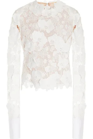 Oscar de la Renta Guipure Lace Top - - US 12 - Moda Operandi