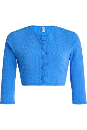 Lisa Marie Fernandez Seersucker Cardigan - - XS - Moda Operandi