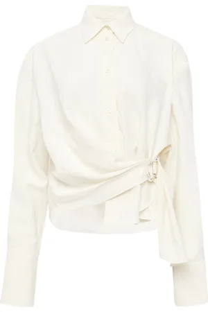 J.W.Anderson Gathered Poplin Shirt - - UK 10 - Moda Operandi