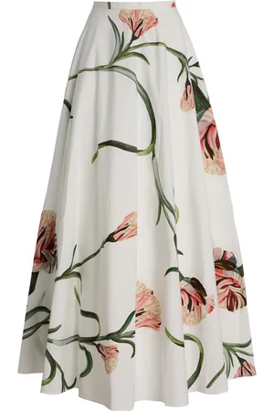 Giambattista Valli Printed Cotton Poplin Maxi Skirt - - IT 40 - Moda Operandi