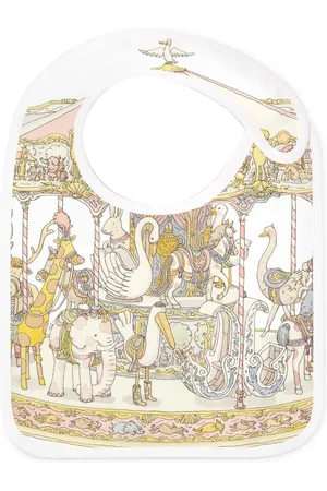 Atelier Choux Carousel Organic-Cotton Satin Bib - Moda Operandi