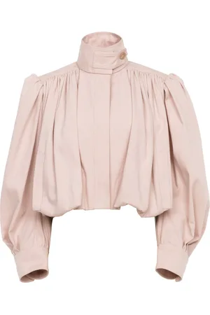 Chloé Puff-Sleeve Cotton Canvas Cropped Jacket - - FR 36 - Moda Operandi