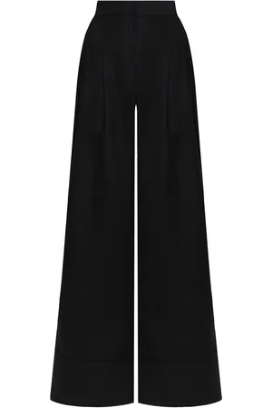 Andres Otalora Encontrarte High-Rise Linen Flare Pants - - US 4 - Moda Operandi