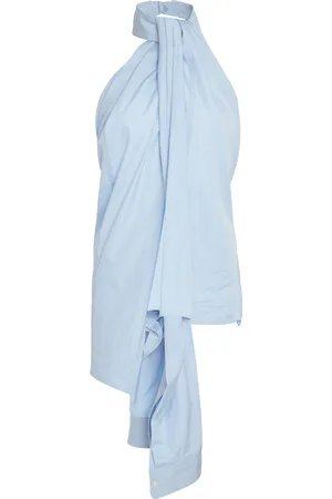 Stella McCartney Shirt-Detail Cotton-Poplin Halter Top - - IT 36 - Moda Operandi