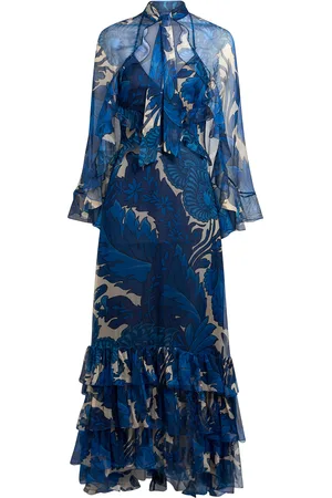 Etro Ruffled Silk Chiffon Maxi Dress - - IT 42 - Moda Operandi