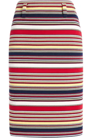 Prada Striped Knit-Cotton Midi Skirt - - IT 36 - Moda Operandi
