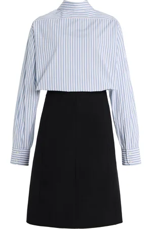 Maison Margiela Skirt-Overlay Cotton Midi Dress - - IT 40 - Moda Operandi