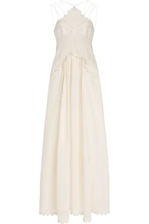 Isabel Marant Lindy Crochet-Detailed Woven Maxi Dress - - FR 36 - Moda Operandi