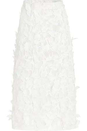 Simkhai Ambrosia Floral Guipure Lace Midi Skirt - - US 4 - Moda Operandi