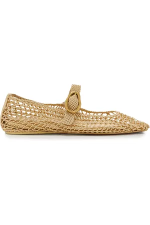 Cult Gaia Gina Woven Metallic Leather Ballet Flats - - IT 37 - Moda Operandi