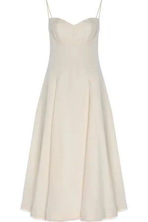 Simkhai Analise Linen-Blend Bustier Midi Dress - - XS - Moda Operandi