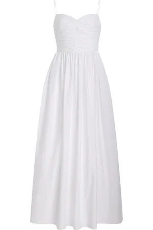 MATTEAU Gathered Cotton Maxi Dress - - 1 - Moda Operandi