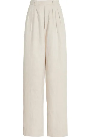 POSSE Exclusive Louis Pleated Linen Wide-Leg Trousers - - XS - Moda Operandi