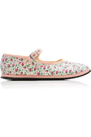 VIBI VENEZIA Exclusive Riviera Floral Canvas Mary Jane Flats - - IT 36 - Moda Operandi