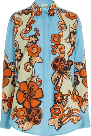 ALÉMAIS Ondine Printed Organic Cotton Shirt - - AU 4 - Moda Operandi