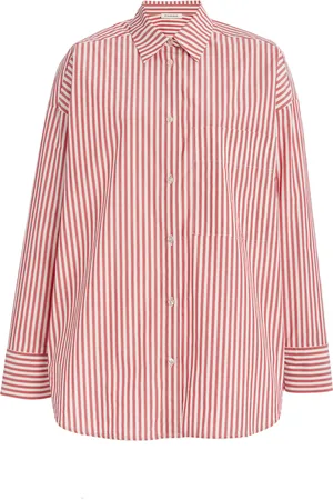 By Malene Birger Derris Oversized Striped Organic-Cotton Shirt - - FR 40 - Moda Operandi