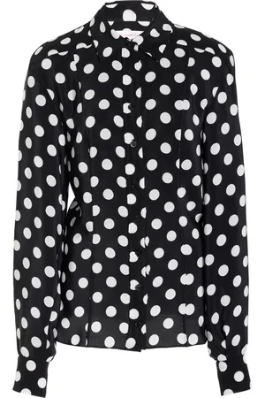 Carolina Herrera Printed Silk Shirt - Black/white - US 0 - Moda Operandi