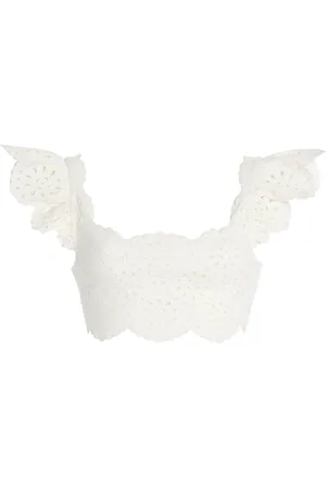 SEA Mae Eyelet Bikini Top - - XS - Moda Operandi